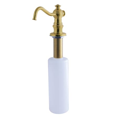 SD7607 Curved Nozzle Metal Soap Dispenser, Brushed Brass